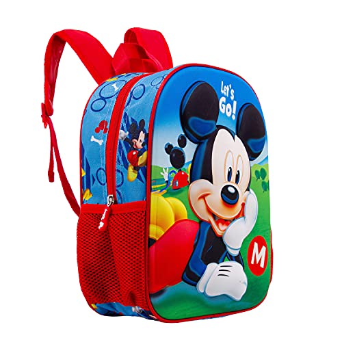 KARACTERMANIA Mickey Mouse Let's Go-Mochila 3D (Pequeña), Azul, M