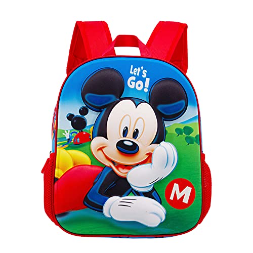 KARACTERMANIA Mickey Mouse Let's Go-Mochila 3D (Pequeña), Azul, M