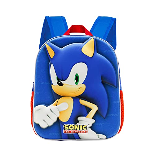 KARACTERMANIA Sega-Sonic Velocity-Mochila 3D Pequeña, Azul