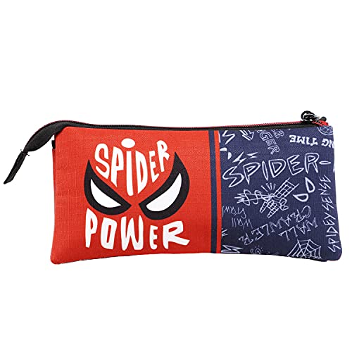 KARACTERMANIA Spiderman Strife-Estuche Portatodo Triple HS, Rojo