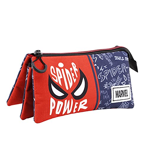 KARACTERMANIA Spiderman Strife-Estuche Portatodo Triple HS, Rojo