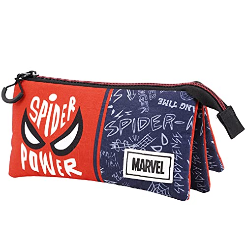 KARACTERMANIA Spiderman Strife-Estuche Portatodo Triple HS, Rojo