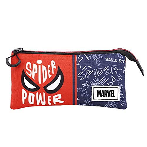 KARACTERMANIA Spiderman Strife-Estuche Portatodo Triple HS, Rojo