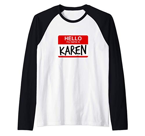 Karen Halloween Disfraz Divertido Meme Camiseta Manga Raglan