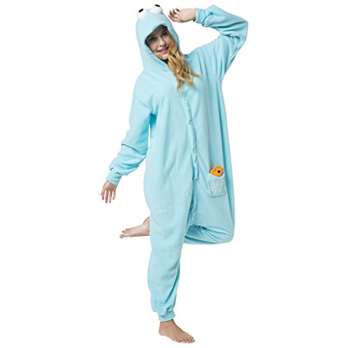 Katara-(10+ Modelos) Kigurumi Pijamas Disfraz de Animal Halloween Carnaval, Adultos, Color monstruo de las galletas, Talla 145-155cm (1744) , color/modelo surtido