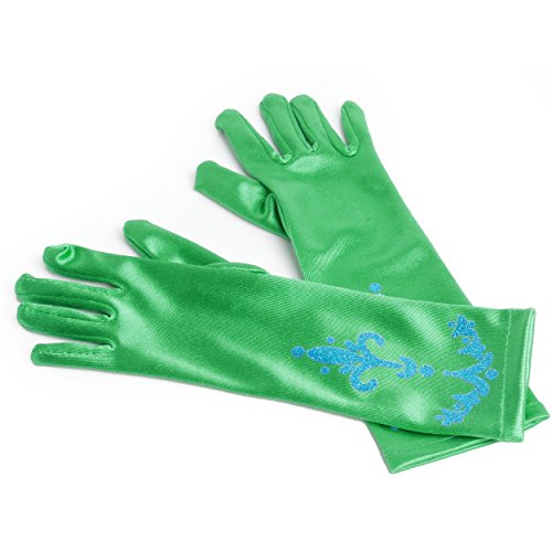 Katara 1098 - Guantes de Princesa - Accessorio de Disfraz Halloween, Carnaval, Cumpleaños - Niñas de 2-9 Años, Verde