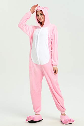 Kauson Monkey Kigurumi Flanela Unicornio Pijamas la Ropa de Noche del Traje Onesie 3D Novedad Mono Cartoon Animal Cosplay Disfraces Mascotas Carnaval Halloween Navidad Ropa especializada para Adultos