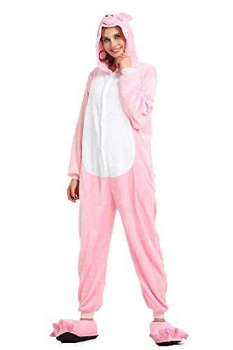 Kauson Monkey Kigurumi Flanela Unicornio Pijamas la Ropa de Noche del Traje Onesie 3D Novedad Mono Cartoon Animal Cosplay Disfraces Mascotas Carnaval Halloween Navidad Ropa especializada para Adultos