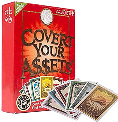 KCH Covert Yours Assets Juego De Cartas Cover Yours Steal Theirs Assets Juegos De Mesa First Millionaire Wins ! para Toda La Familia para 4-6 Jugadores De 7 Años O Más