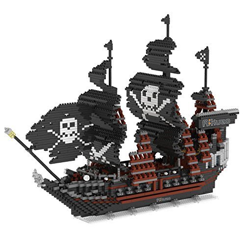 KDDEON Caribbean Pirate Black Pearl Ship Model Building Block Set 3633pcs Big Ship - Micro Bloques Juguetes Barco Regalo