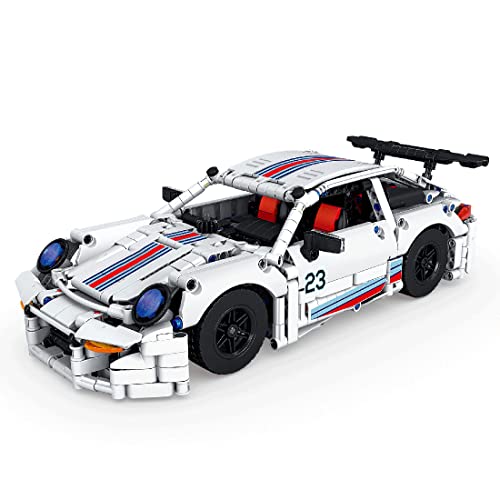 Ke5441lia Juego de construcción de coche de carreras de 1/14 para Porsche 911 GT3 RS, clásico de coches deportivos, piezas pequeñas, juego de vehículos compatibles con Lego Technic (1182 Pcs+)