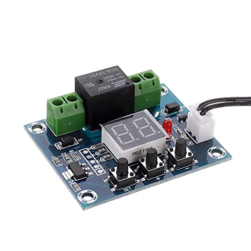 KEPUSHIYE Controlador de Sensor de Humedad de 12V Sistema de riego Sistema de riego automático Módulo de riego Digital Controlador de Humedad Rojo