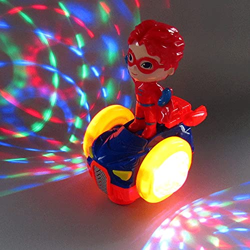 KGUANG Scooter eléctrico para niños con Ruedas universales Caminando Dibujos Animados Niño pequeño Música giratoria de 360 ​​Grados Luces Frescas Juguetes 2-7 años Niños y niñas Cumpleaños Regalos de