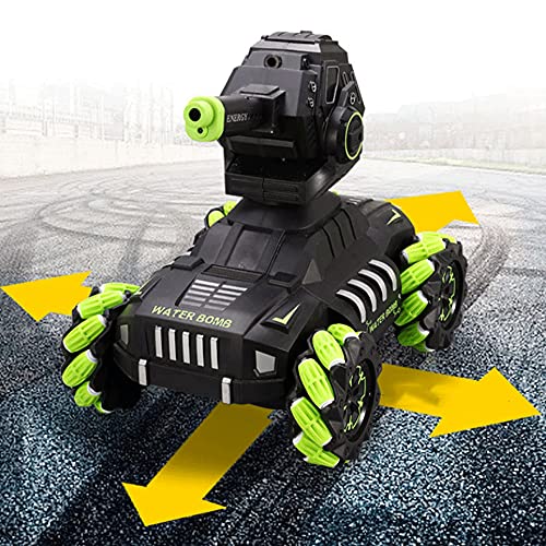 KGUANG Tanque RC todoterreno 4WD, bomba de agua de inducción de gestos apuntando y lanzando 2.4G Control remoto Batería de automóvil blindado × 2 Música ligera Batalla eléctrica Juguete para niños Reg