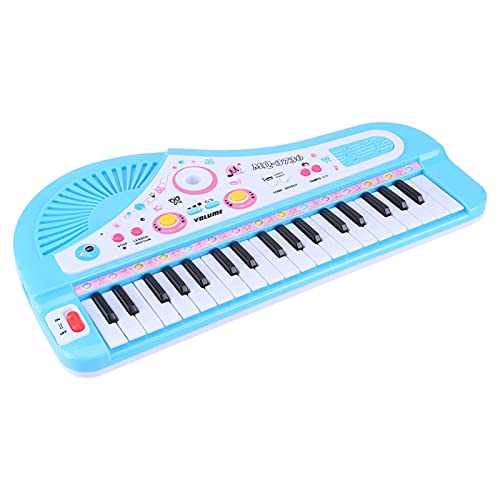 Kid Electronic Keyboard Piano, niños y niñas Mini Piano Keyboard Toy Plastic Learning Musical Kit de Juguete Multifuncional con micrófono 37 Teclas Instrumento Educativo