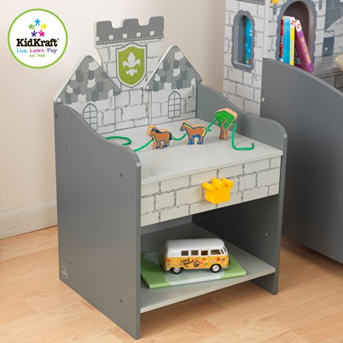 KidKraft 76264 Mesita infantil de noche de madera estilo Castillo Medieval