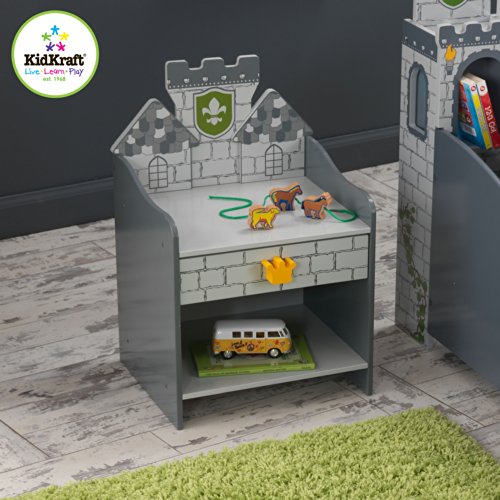 KidKraft 76264 Mesita infantil de noche de madera estilo Castillo Medieval