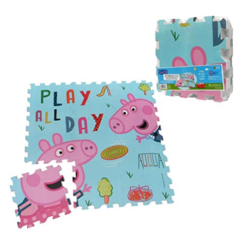 Kids Peppa Pig Alfombra-Puzzle eva Suelo 90x90cm, Multicolor (PP17004)