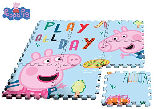 Kids Peppa Pig Alfombra-Puzzle eva Suelo 90x90cm, Multicolor (PP17004)