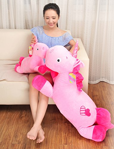 KiKa Monkey Unicornio Peluche Suave cojín (80cm, Rosado)