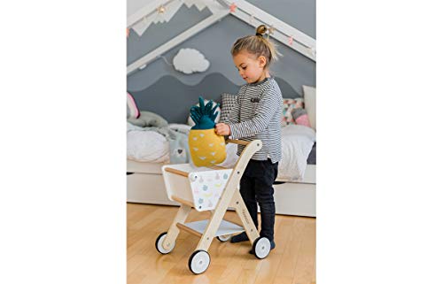 Kindsgut Carrito de Compra de Madera, Tienda de Juguete, Fruta