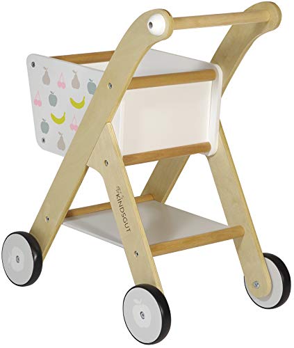 Kindsgut Carrito de Compra de Madera, Tienda de Juguete, Fruta