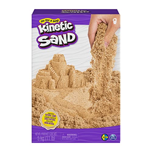 Kinetic Sand Arena mágica Kinetic de Suecia, Color marrón Natural, 5 kg, conocida por guarderías, a Partir de 3 años, Puede aplicar. (Spin Master 6060996)