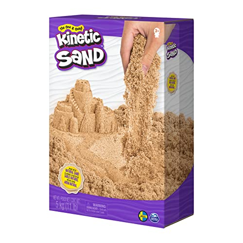 Kinetic Sand Arena mágica Kinetic de Suecia, Color marrón Natural, 5 kg, conocida por guarderías, a Partir de 3 años, Puede aplicar. (Spin Master 6060996)