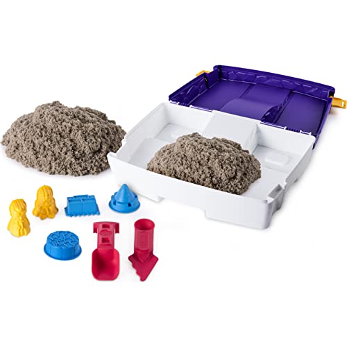 Kinetic Sand, Folding Sand Box with 2lbs of Mold and Tools (Spin Master 6054898-6037447)