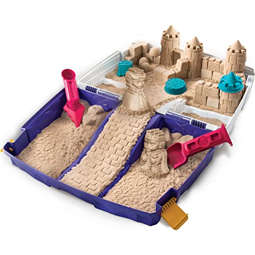 Kinetic Sand, Folding Sand Box with 2lbs of Mold and Tools (Spin Master 6054898-6037447)