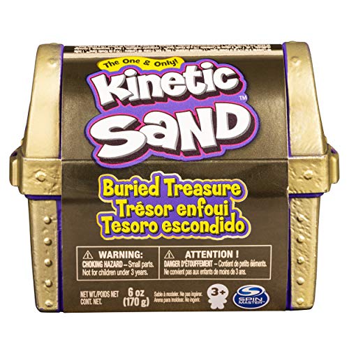 Kinetic Sand Juego de Tesoro enterrado con 170 g de Arena cinética y Herramienta Oculta Sorpresa (el Estilo Puede Variar)