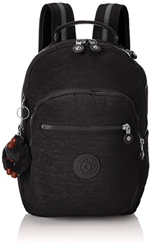 Kipling SEOUL GO Mochila escolar, 44 cm, 27 litros, Negro (True Black)