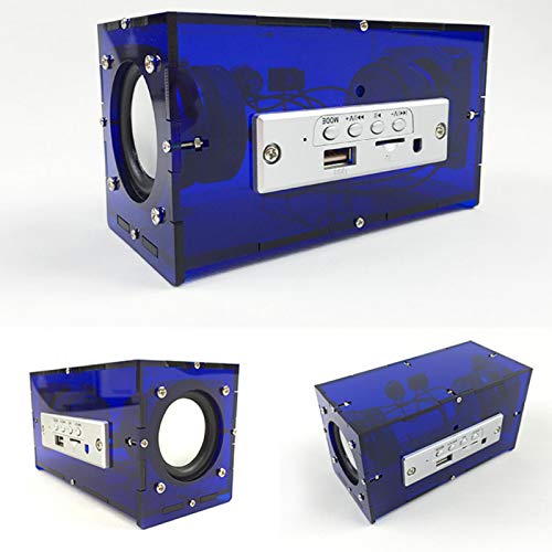 Kit de Altavoz Bluetooth para Bricolaje, Altavoces Bluetooth Portátiles Mini Altavoces Duales de una Pieza Kit de Cubo de Altavoz Bluetooth para Bricolaje Amplificador de Sonido Electrónico(azul)