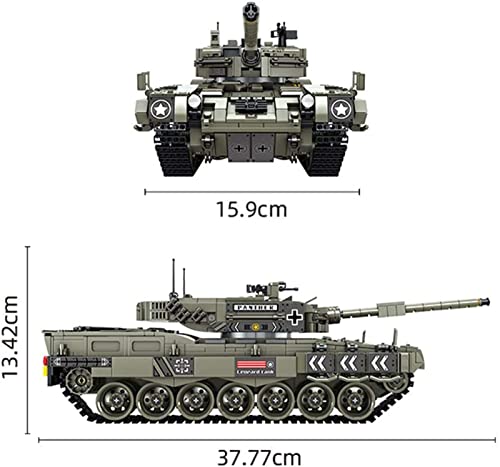 Kit de Bloques Construcción Tanques Militares, 1747 Piezas Ensamblaje Juguete Construcción Partículas Pequeñas para Niños, Compatible con Lego A,One Size