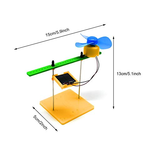 Kit de experimentos de física solar Mini Generador solar Generador DC Ventilador de motor DIY Física Circuito de motor Kit de dispositivos Ciencia Juguete para proyectos educativos de ciencias