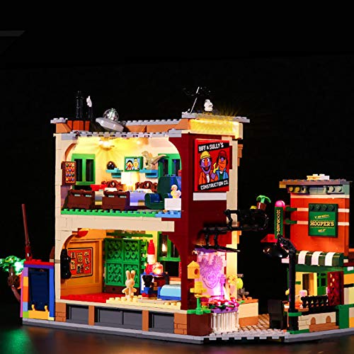 Kit de iluminación LED creativa para (123 Barrio Sésamo)Modelo de bloques de construcción,Juego de luces LED compatible con Lego 21324, regalos para juguetes para niños(No incluye el juego de Lego)