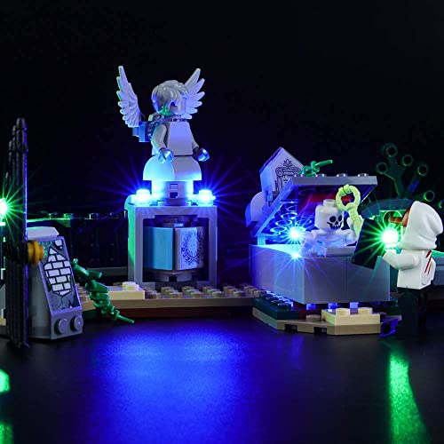 Kit de iluminación LED para cementerio Misterio – Compatible con Lego 70420 Building Blocks Model– No incluye el juego Lego