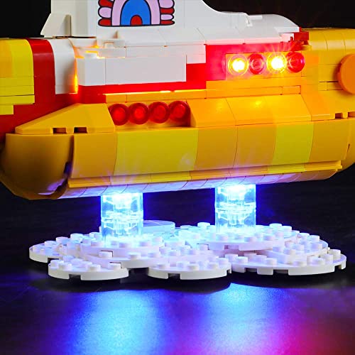 Kit de iluminación LED para submarino amarillo, compatible con el modelo de bloques de construcción Lego 21306, no incluye el juego Lego