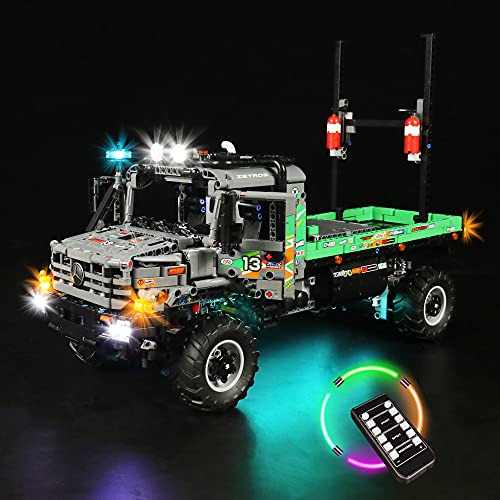 Kit de luces GC para Lego Mercedes-Benz Zetros Trial Truck 42129 (el juego Lego no está incluido) (mando a distancia)