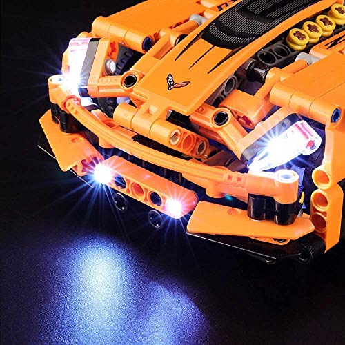 Kit de luz LED para Lego 42093, no incluye el modelo Lego, el kit de iluminación LED de ladrillo compatible con Technic Chevrolet Corvette ZR1 Car Building Kit