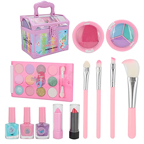 Kit de Maquillaje para Niños, Juego de Maquillaje para Niñas de Colores Brillantes, Herramientas Ricas para Juegos de Disfraces para Actividades Infantiles Diarias para Fiestas