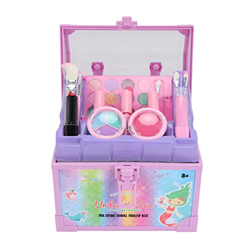 Kit de Maquillaje para Niños, Juego de Maquillaje para Niñas de Colores Brillantes para Fiestas, Juegos de Disfraces para Actividades Infantiles Diarias