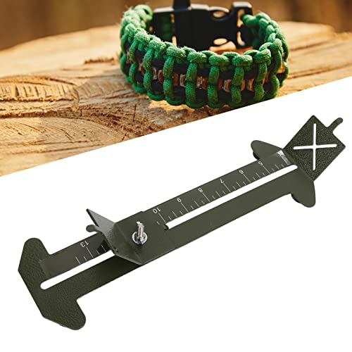 Kit de Plantilla de Brazalete de Paracord, Bricolaje, Brazalete de Paracord de Alta Resistencia, Herramientas para Anudar, Longitud Ajustable, Multiusos, Fácil de Operar, Universal(Ejercito verde)