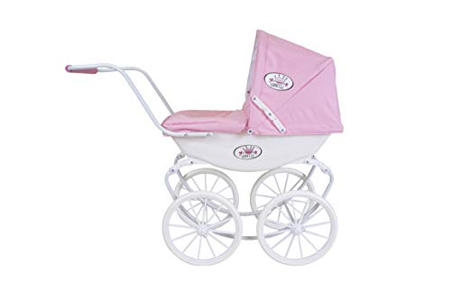 KNORRTOYS.COM 63602 - Cochecito de muñecas clásico pram-Rose/White/Princess