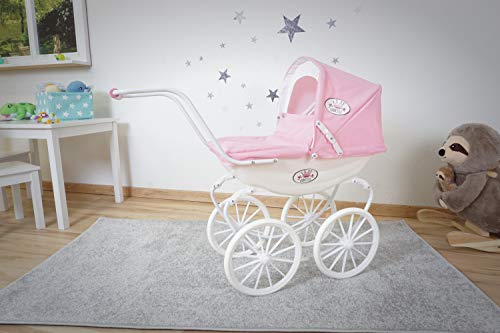 KNORRTOYS.COM 63602 - Cochecito de muñecas clásico pram-Rose/White/Princess