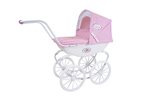 KNORRTOYS.COM 63602 - Cochecito de muñecas clásico pram-Rose/White/Princess