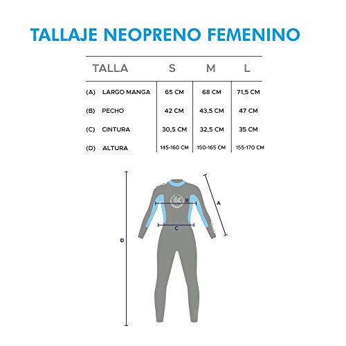 KOHALA Neopreno Traje Mujer Talla S 3 mm Ociotrends KHW02S