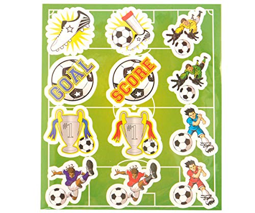 KP KINPARTY ® - Pegatinas de Futbol para niñas y niños – 120 Unidades - para Regalos de cumpleaños, Relleno de piñatas, Regalos Sorpresa, Detalles, Fiestas