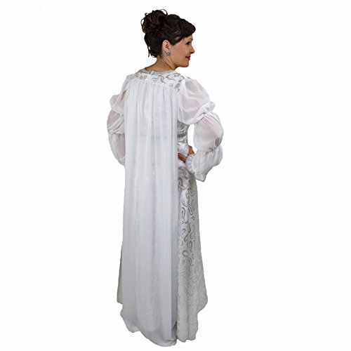 Krause & Sohn Disfraz de Mujer Cenicienta Vestido de Novia Cuento de Hadas Blanco Carnaval Castillo de Cenicienta Moritzburg (XL)