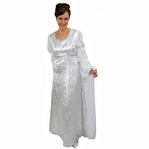 Krause & Sohn Disfraz de Mujer Cenicienta Vestido de Novia Cuento de Hadas Blanco Carnaval Castillo de Cenicienta Moritzburg (XL)